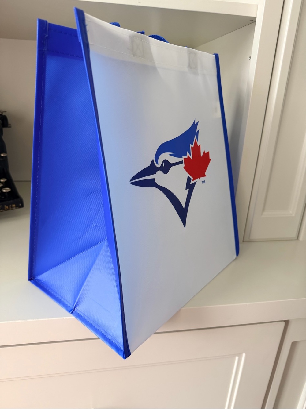 TORONTO BLUE JAYS Baseball MLB Official Reusable Tote Bag Blue & White BRAND NEW - Picture 3 of 10